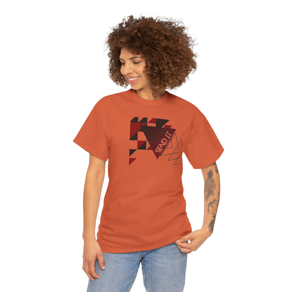 Geometric "Send It" Graphic Tee