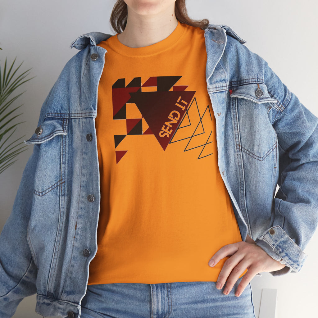 Geometric "Send It" Graphic Tee