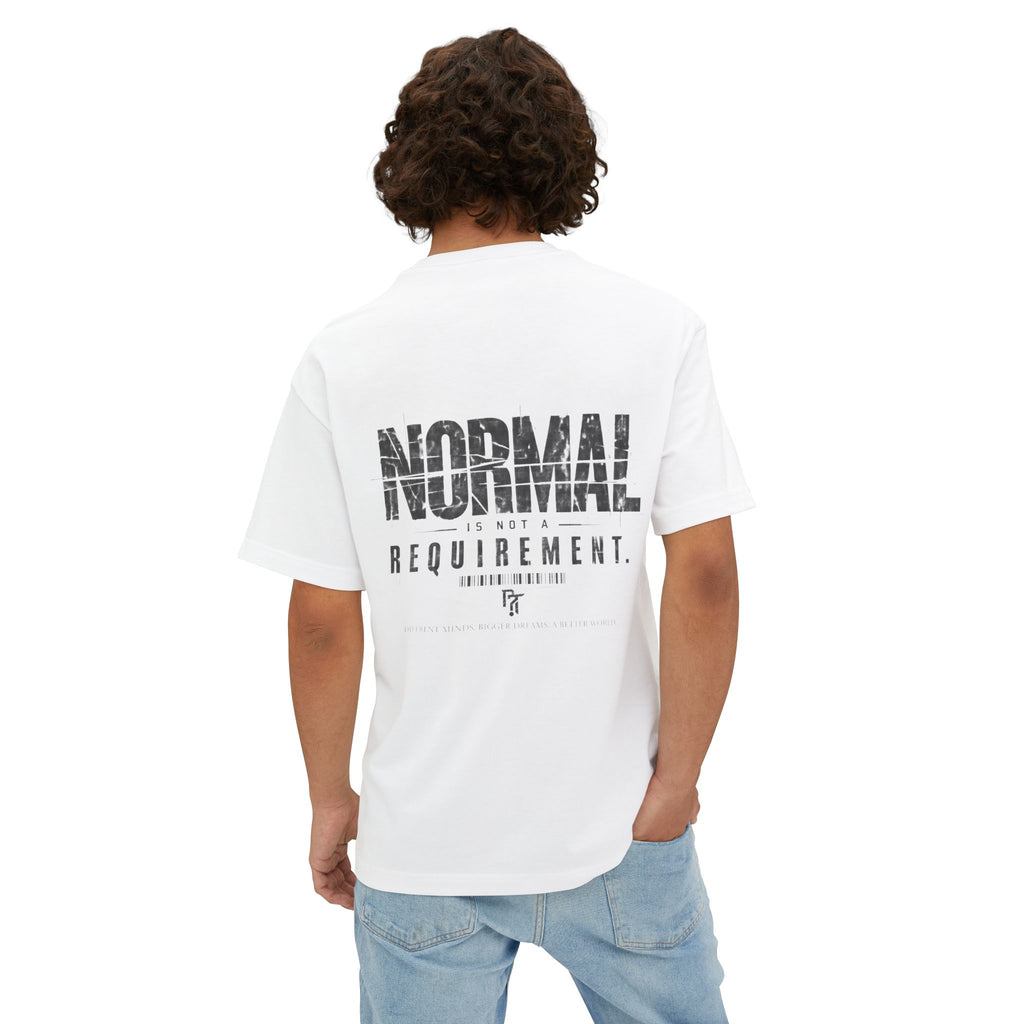Boxy Tee — Minimal "Normal" Graphic