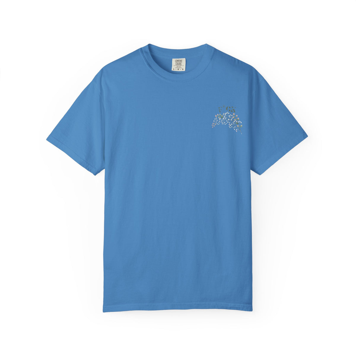 Floral Spray T-Shirt — Soft White Botanical Print Tee