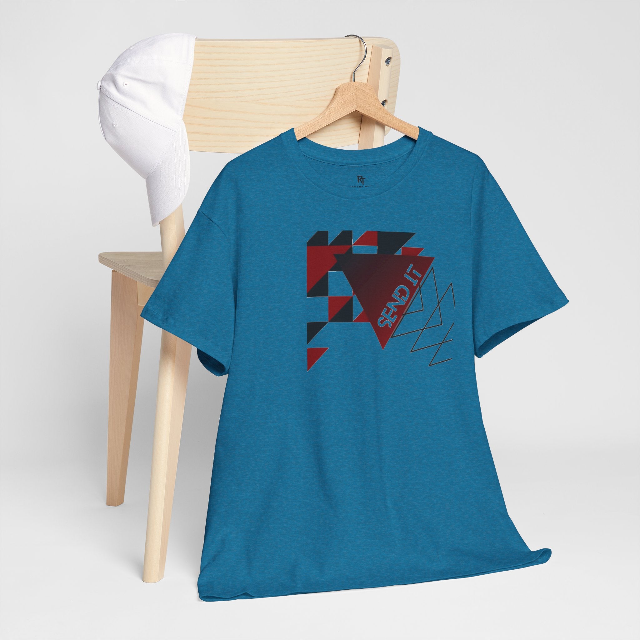 Geometric "Send It" Graphic Tee