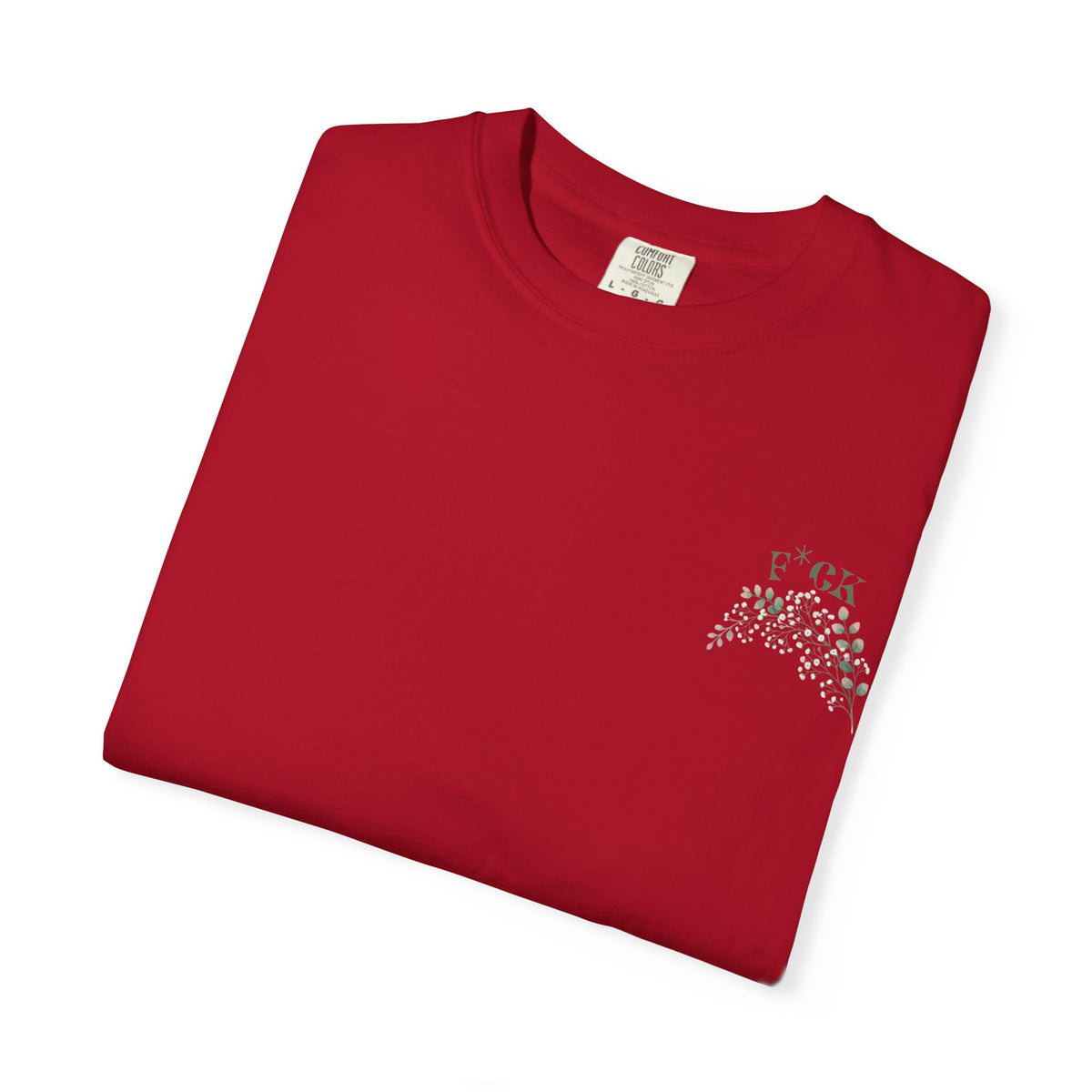 Floral Spray T-Shirt — Soft White Botanical Print Tee