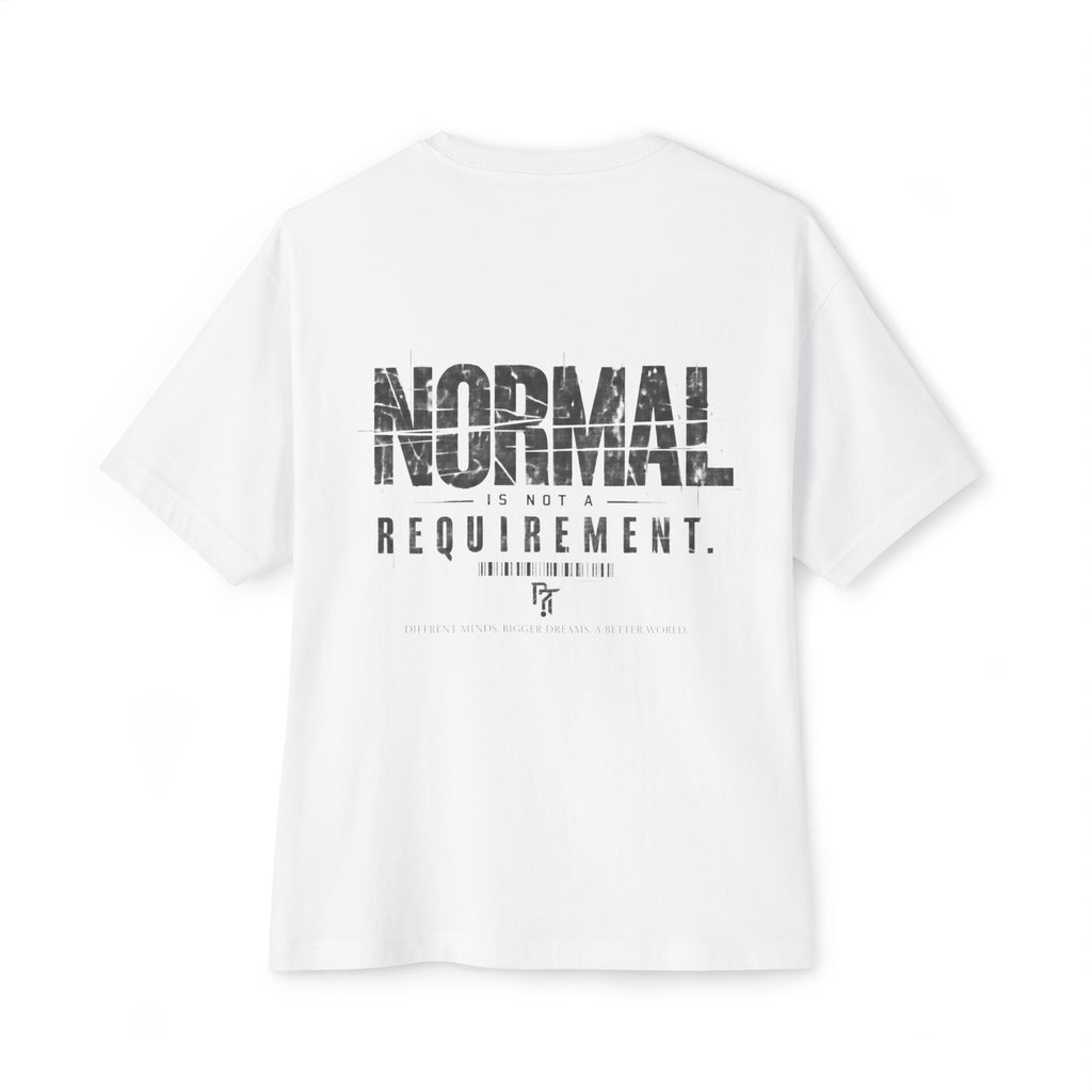 Boxy Tee — Minimal "Normal" Graphic