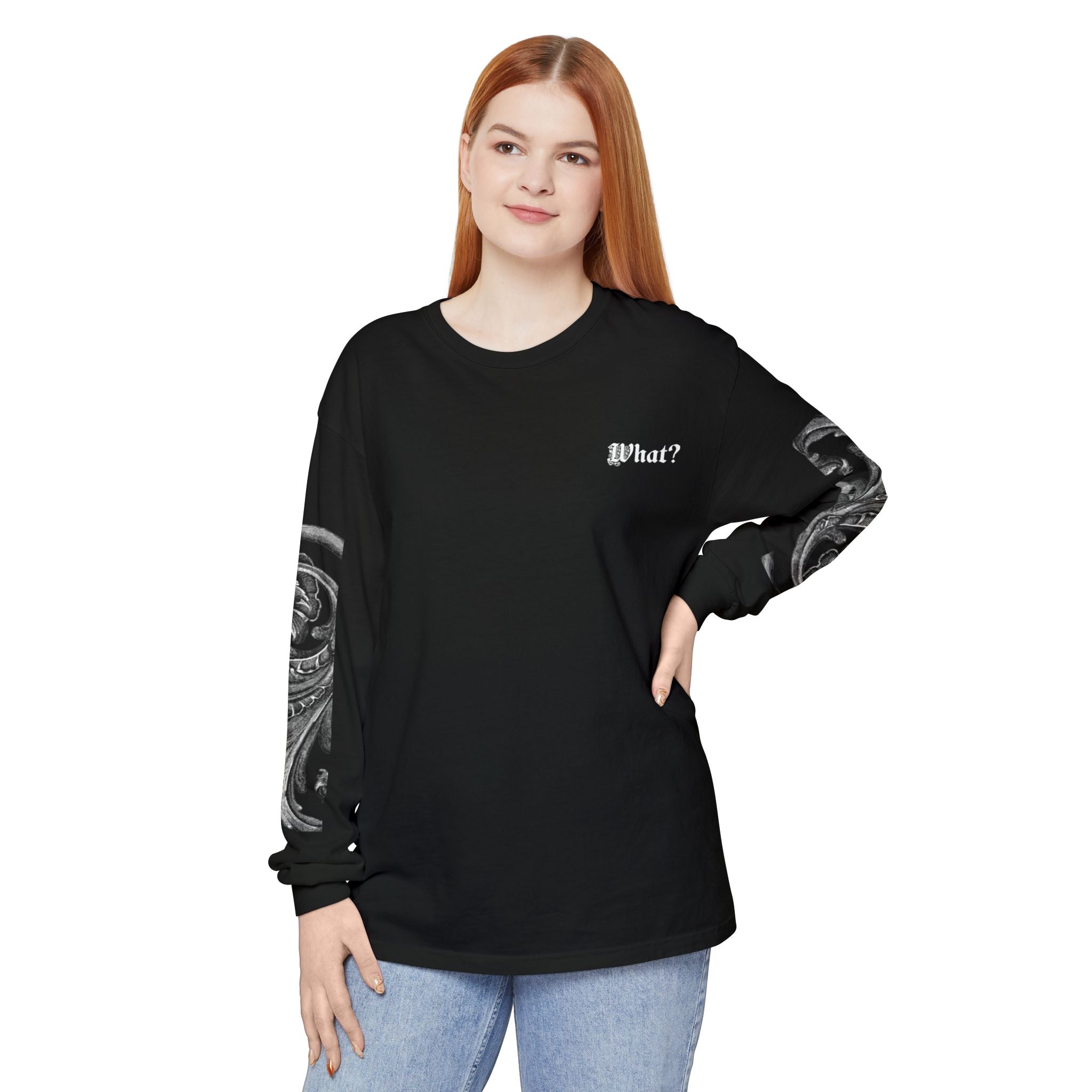 Gothic 'Just Shut Up' Long Sleeve Tee