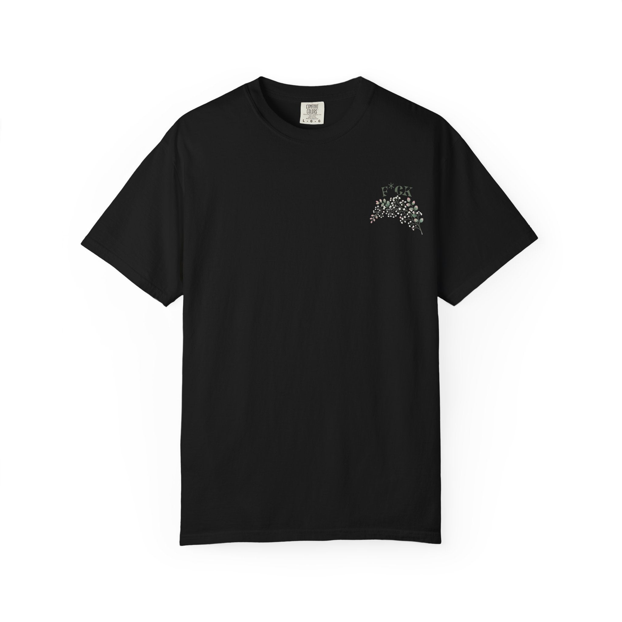 Floral Spray T-Shirt — Soft White Botanical Print Tee