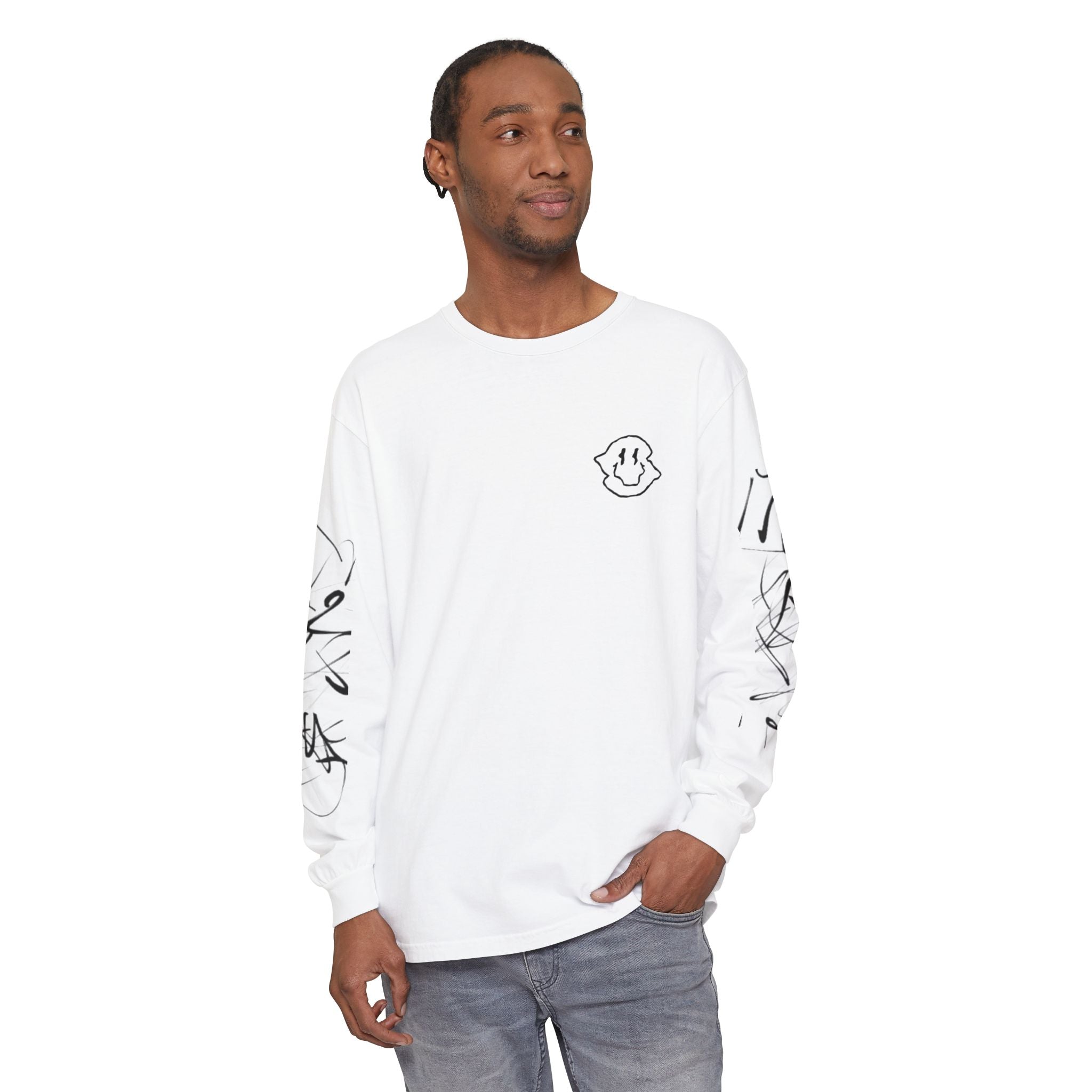 Smiley Scribble Long Sleeve Tee