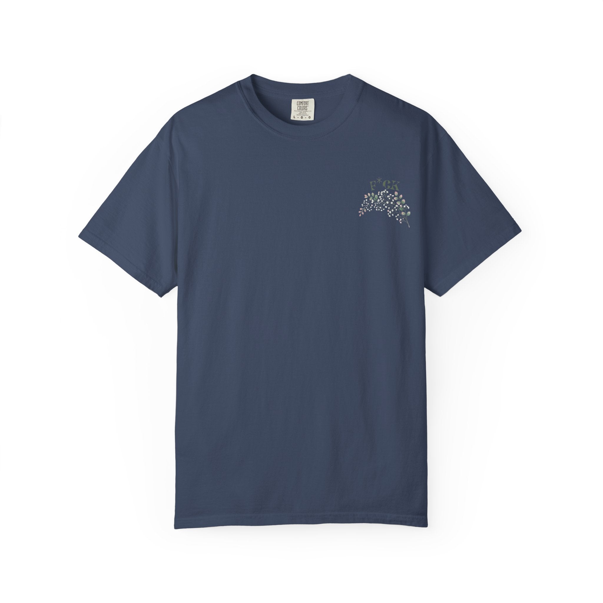 Floral Spray T-Shirt — Soft White Botanical Print Tee