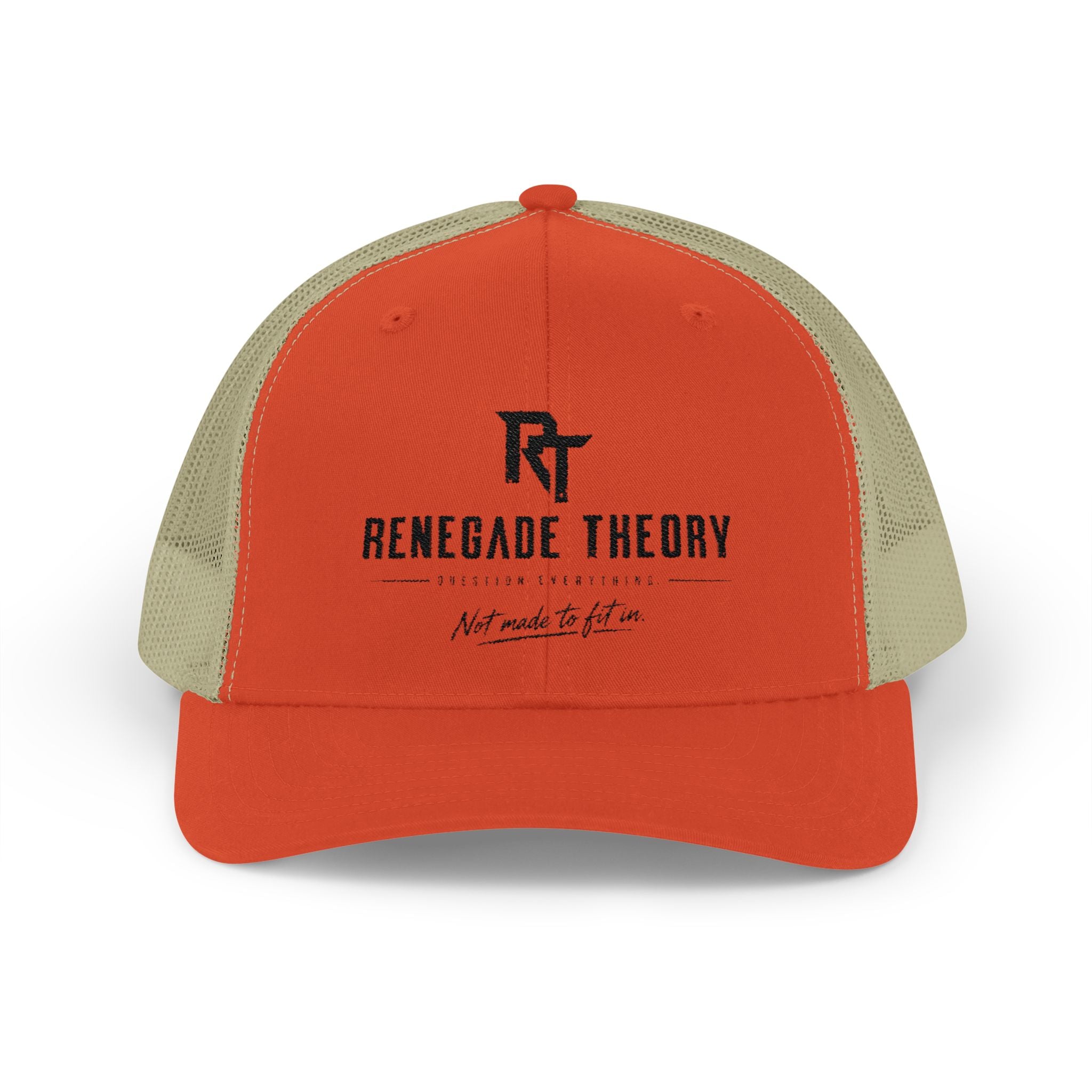 Renegade Theory Snapback Trucker Cap — Distressed Logo Mesh Hat