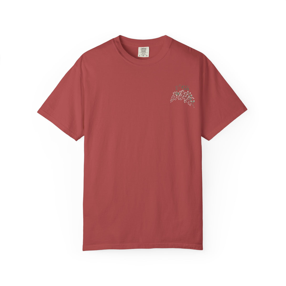 Floral Spray T-Shirt — Soft White Botanical Print Tee