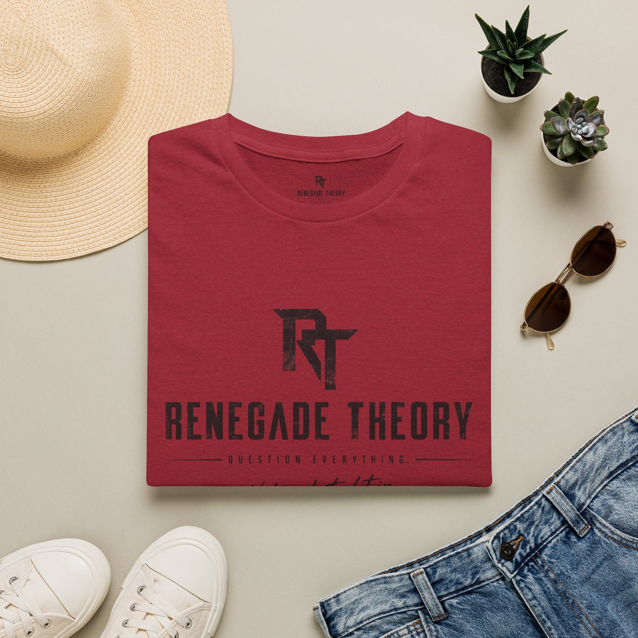 Renegade Theory Graphic T-Shirt — RT Logo Minimalist Casual Tee