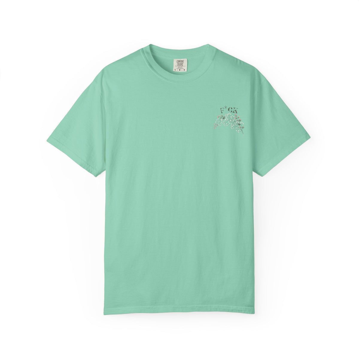 Floral Spray T-Shirt — Soft White Botanical Print Tee