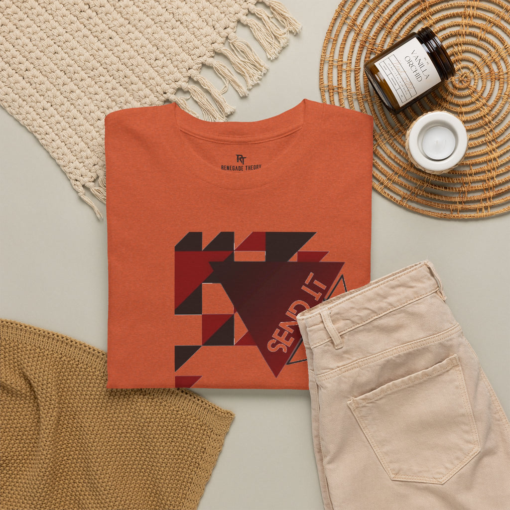 Geometric "Send It" Graphic Tee