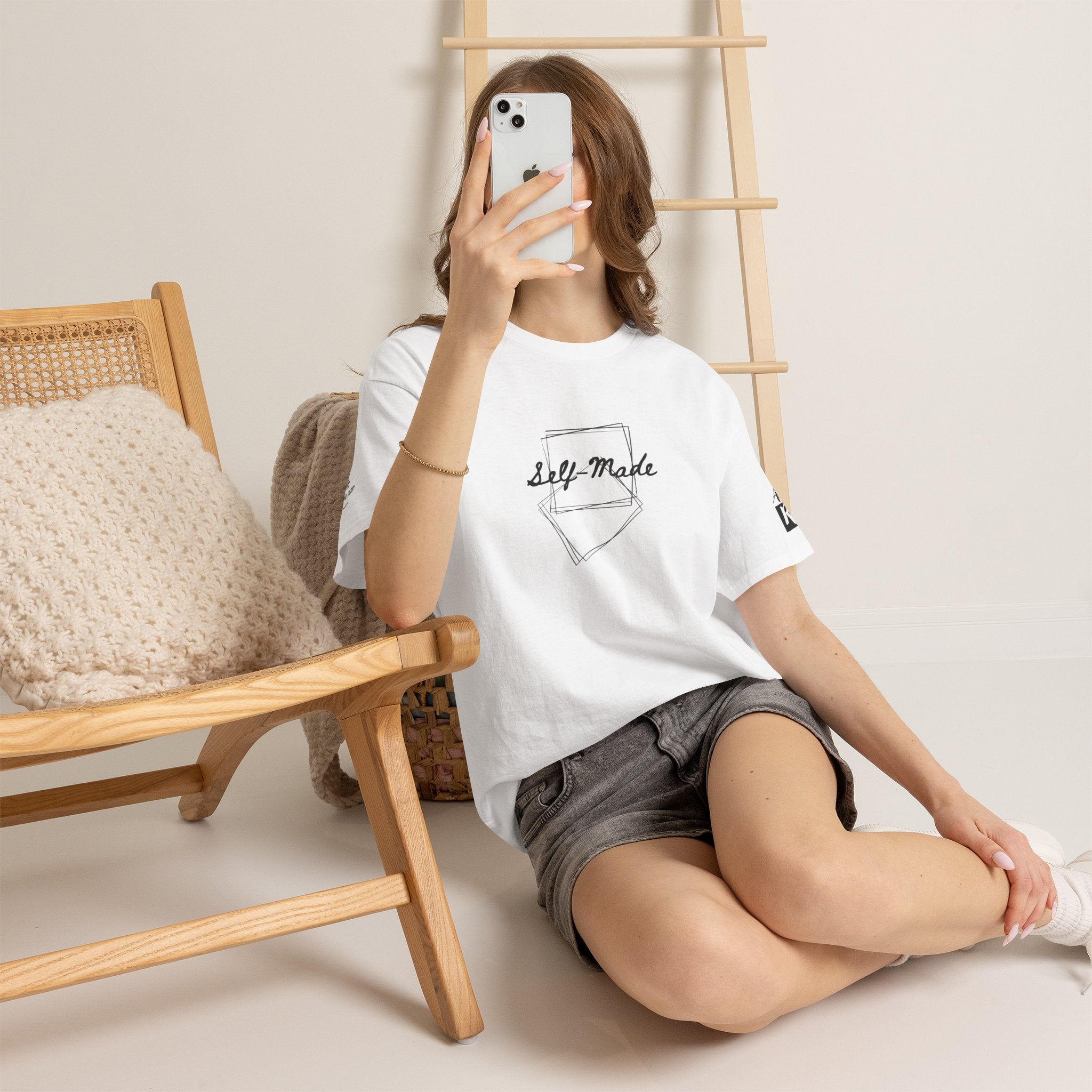Self Made T-Shirt — Minimal Handwritten Graphic Tee