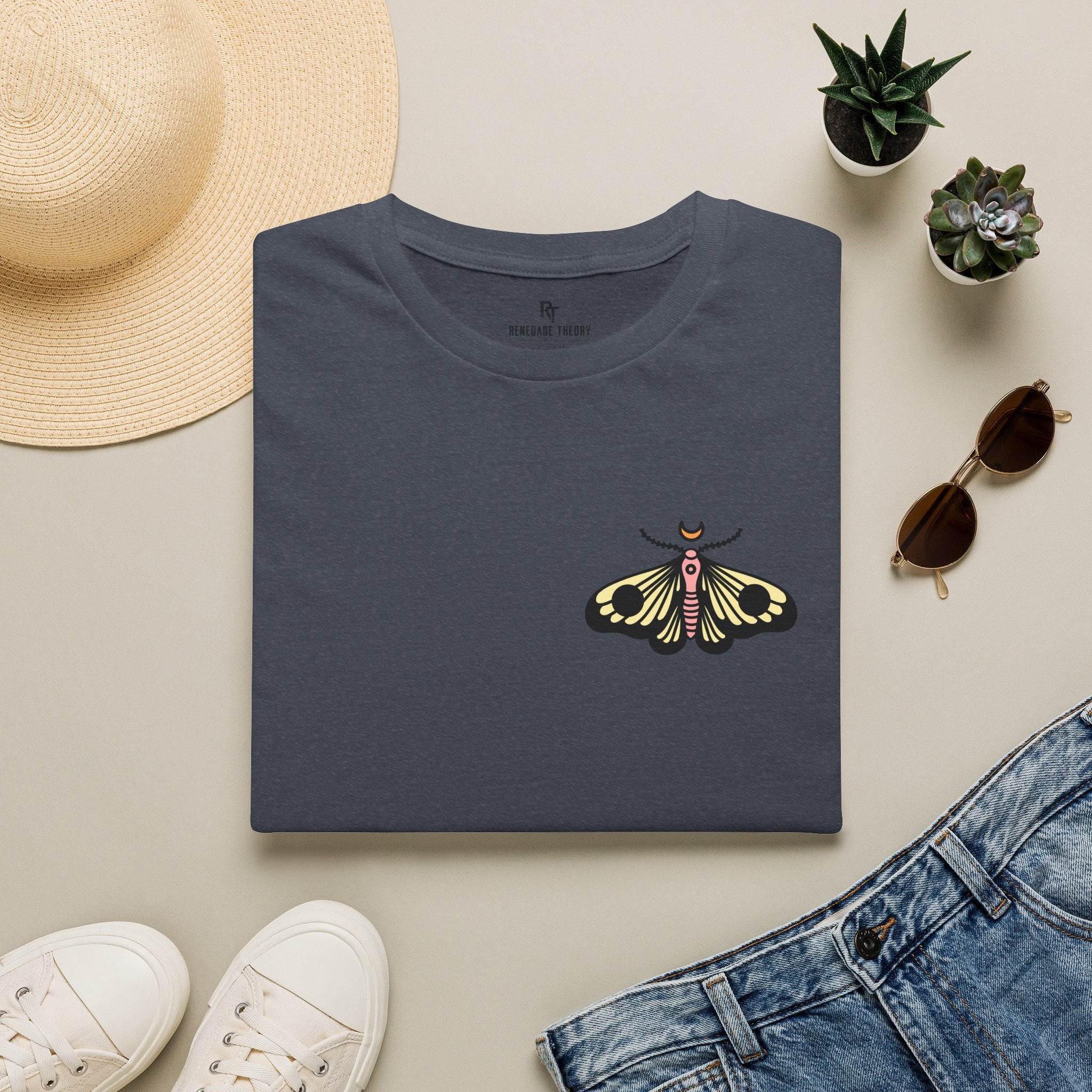 Lunar Moth Graphic T‑Shirt — Minimal Nature Tee