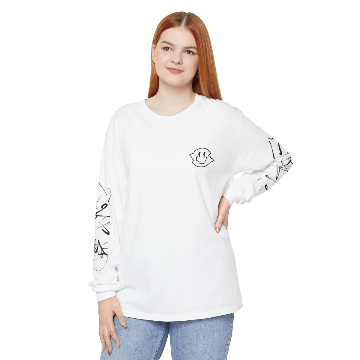 Smiley Scribble Long Sleeve Tee
