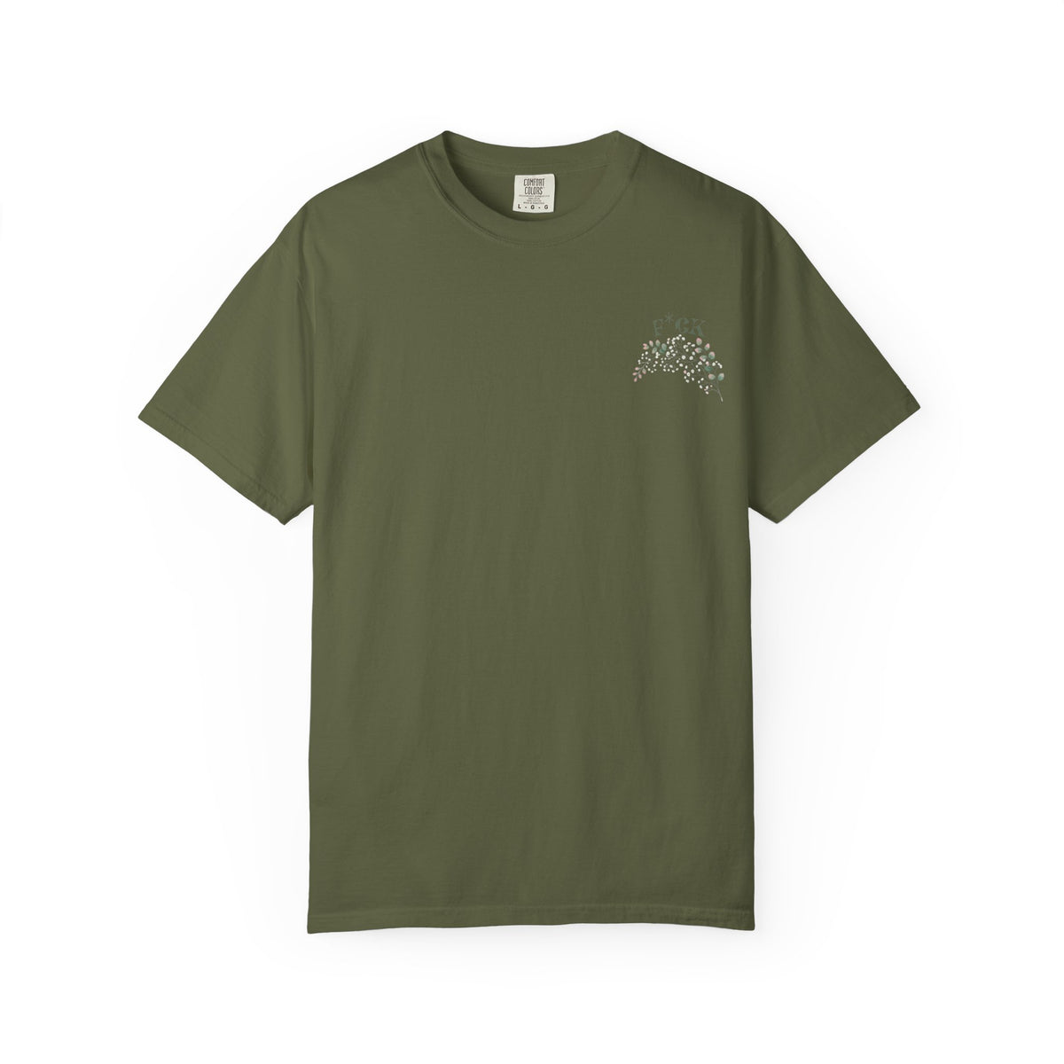 Floral Spray T-Shirt — Soft White Botanical Print Tee