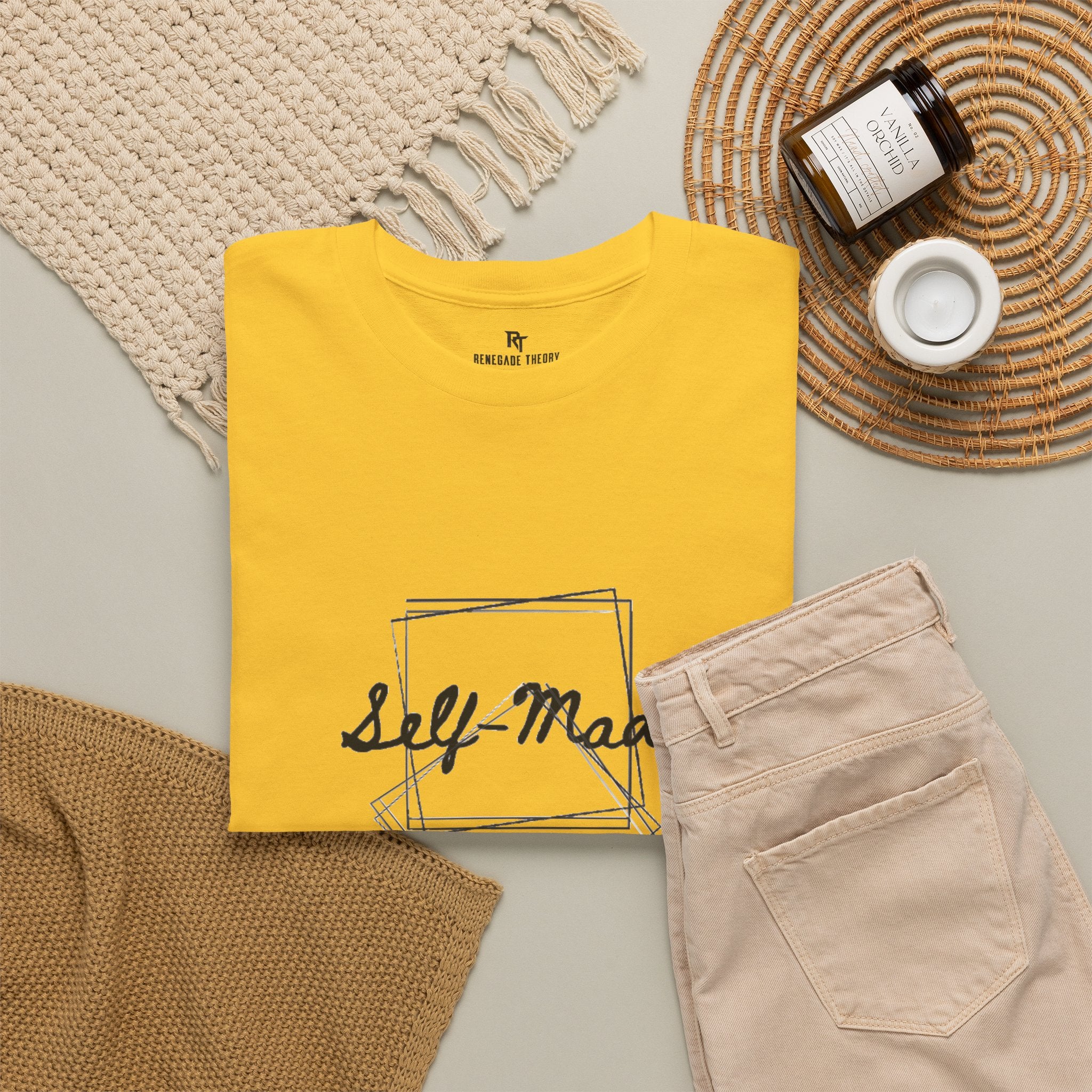 Self Made T-Shirt — Minimal Handwritten Graphic Tee