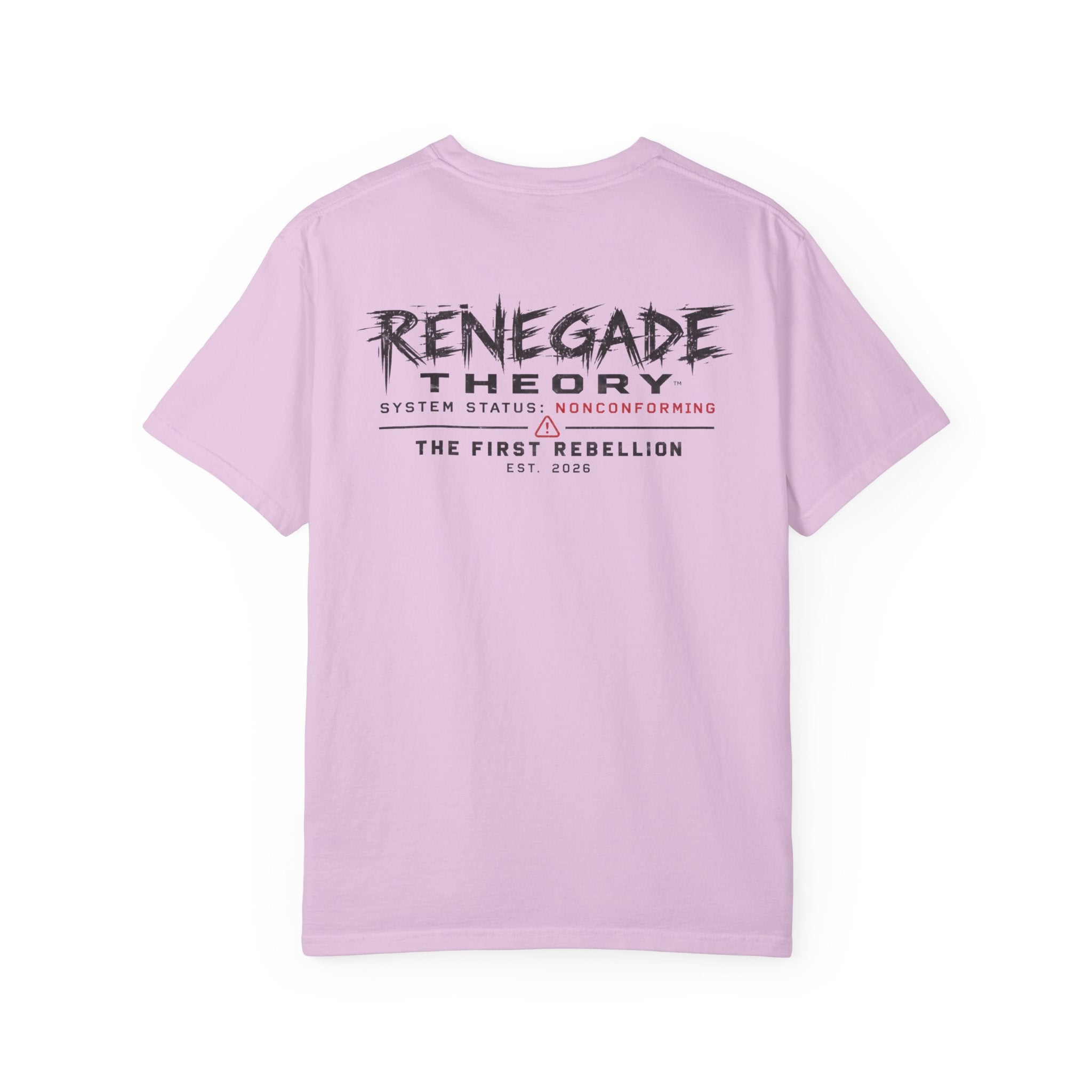 Renegade Theory Graphic T-Shirt — 'The First Rebellion' Chest & Back Print