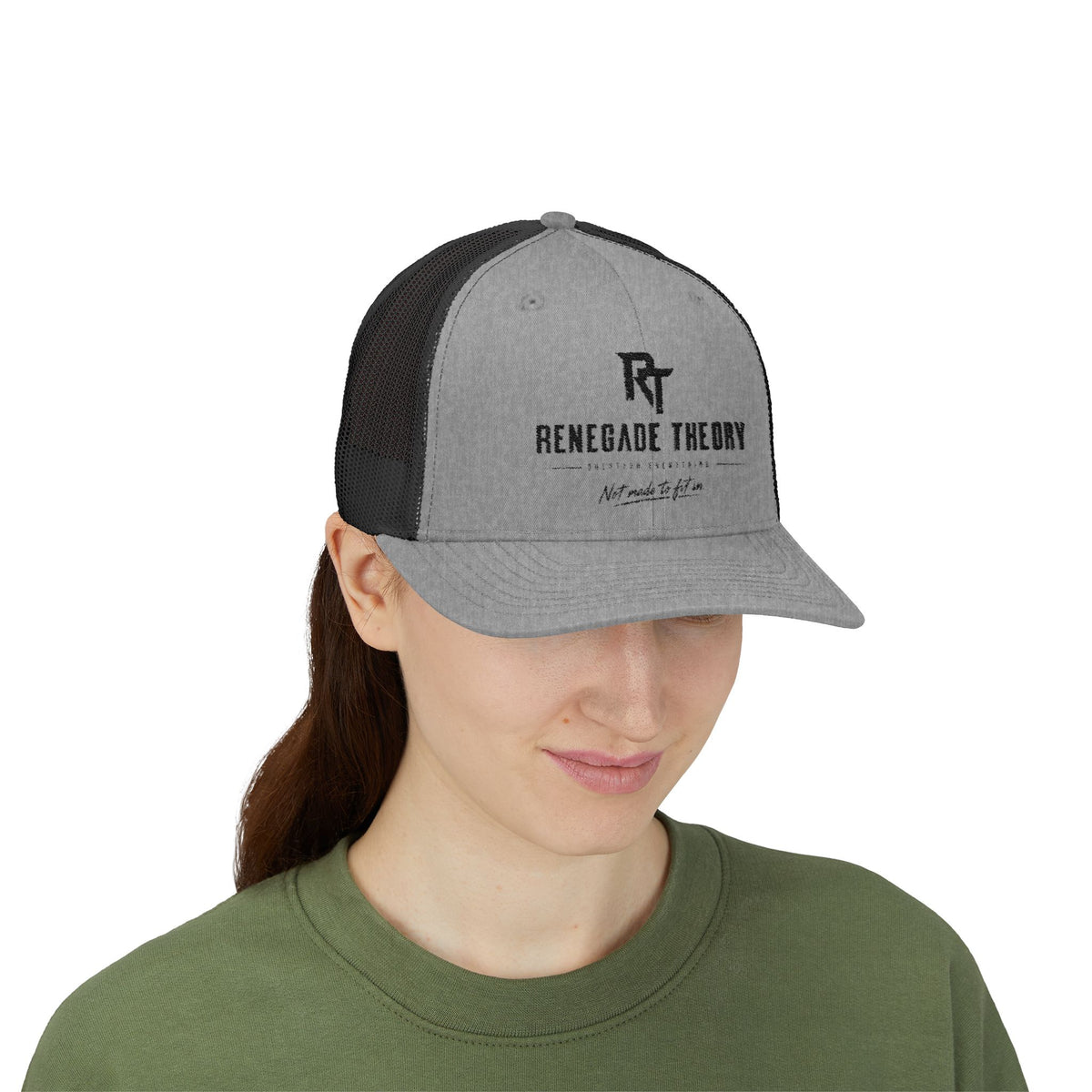 Renegade Theory Snapback Trucker Cap — Distressed Logo Mesh Hat