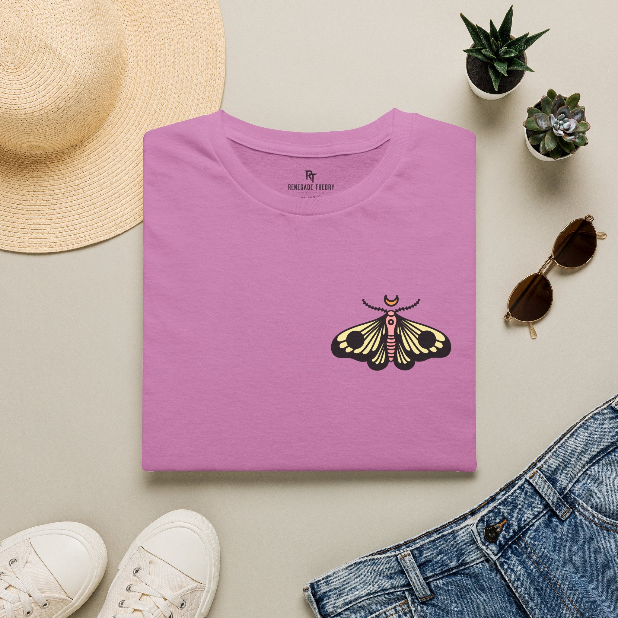 Lunar Moth Graphic T‑Shirt — Minimal Nature Tee