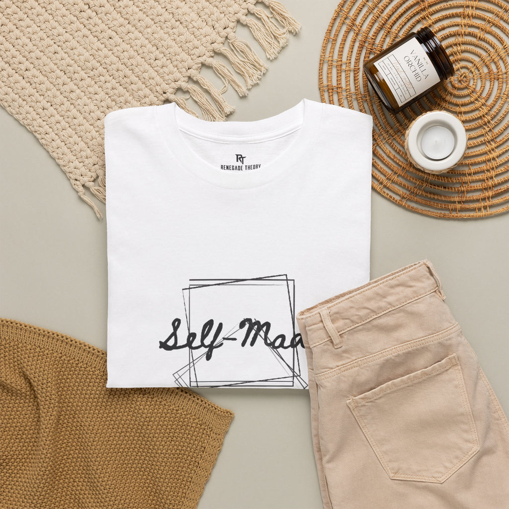Self Made T-Shirt — Minimal Handwritten Graphic Tee