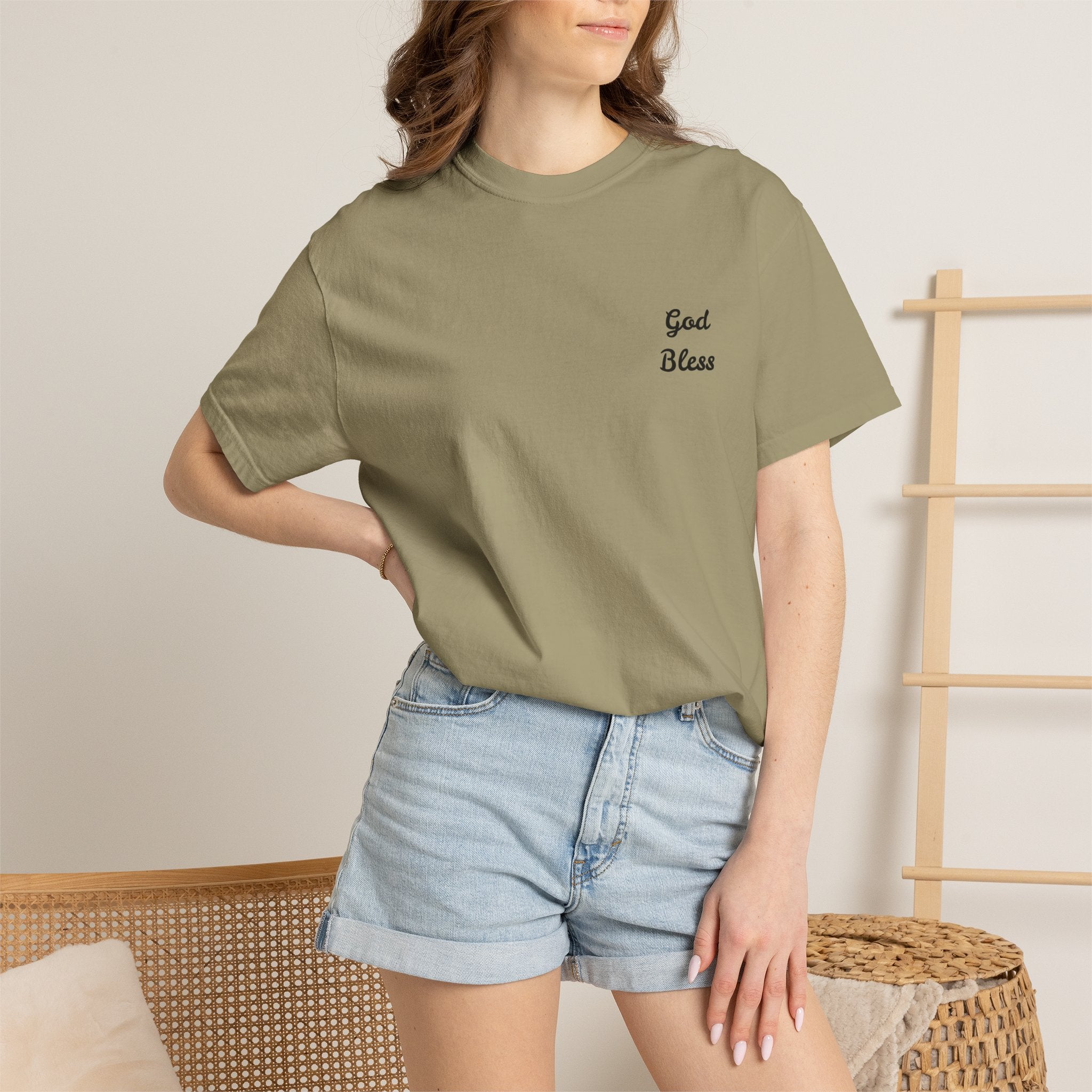 Praying Hands Tee — "God Bless" Graphic T-Shirt
